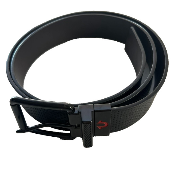 True Religion Belt Men's Size 40 Black Simulated Leather - Picture 1 of 13